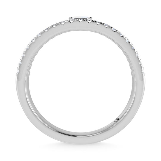 14K White Gold Diamond 1/6 ct tw. Stackable band