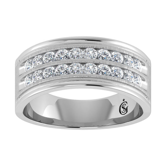 1 ct. 14K White Gold Diamond Men's Band
