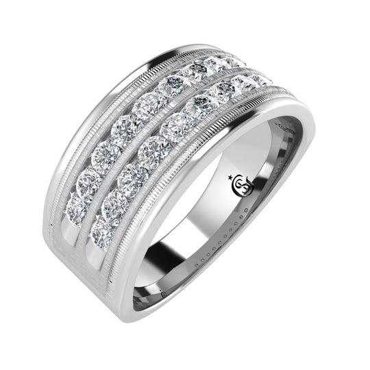 1 ct. 14K White Gold Diamond Men's Band