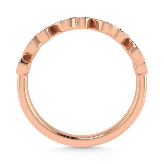 Diamante en oro rosa de 14 quilates de 1/8 qt. total Banda apilable