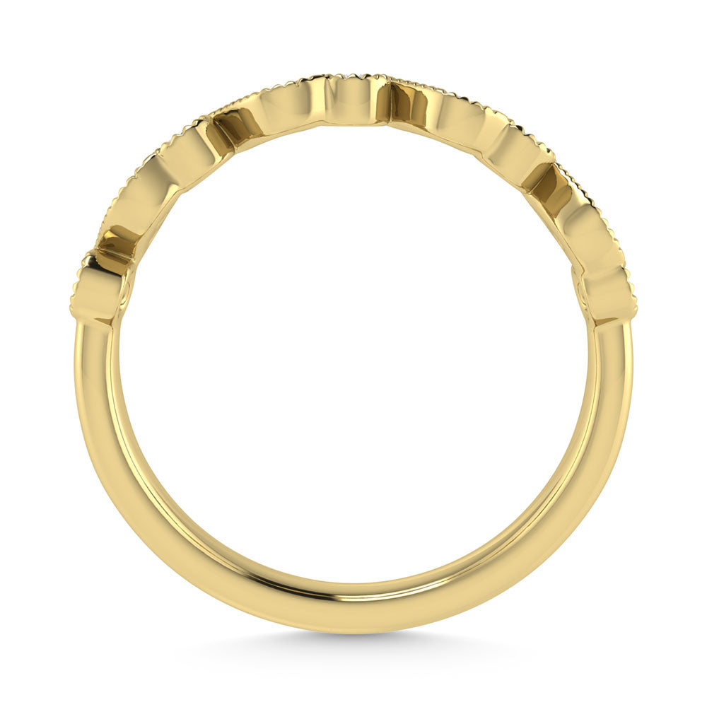 1/8 carat total 14k yellow gold diamond. Stackable band