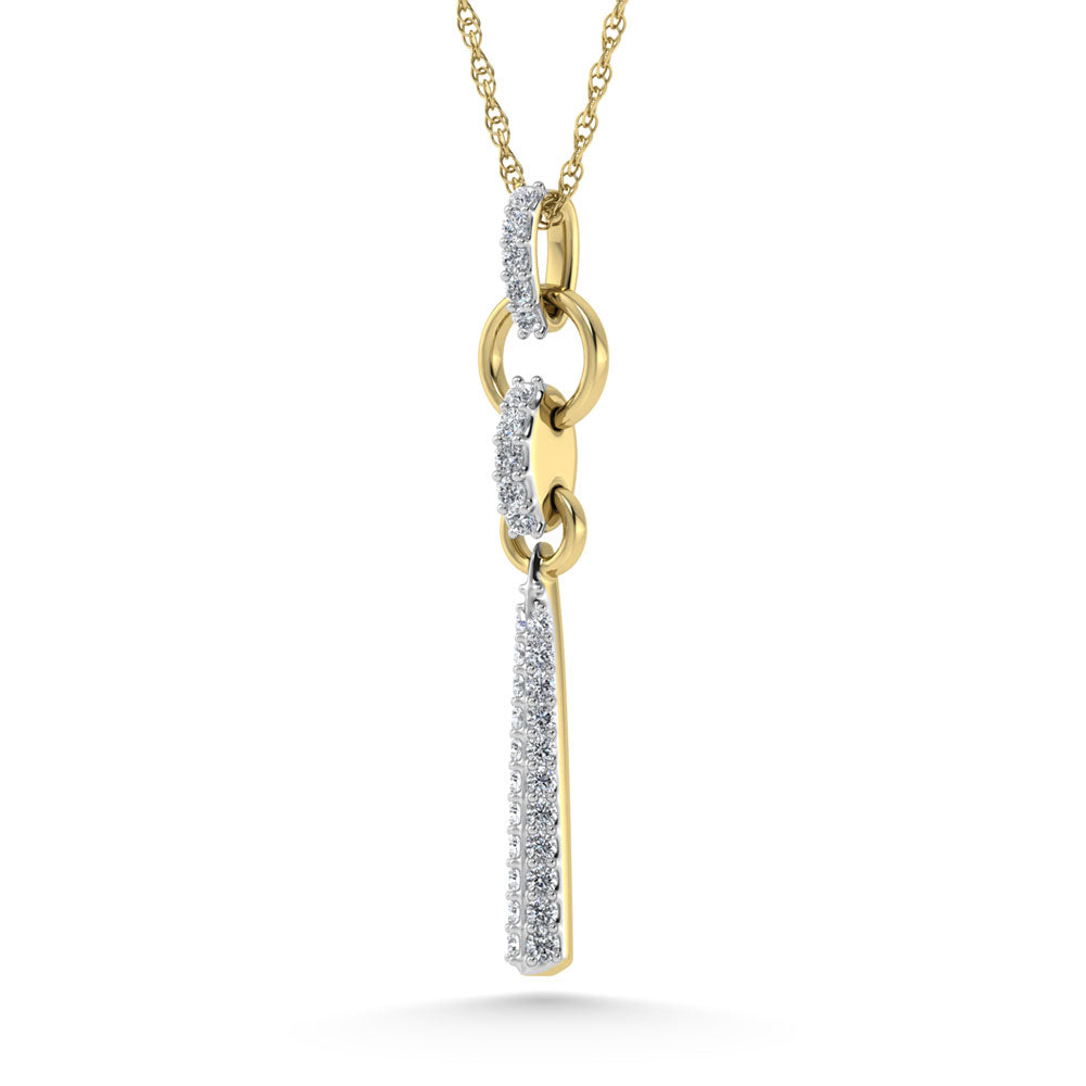 1/5 ct. 14K white gold diamond. Two. Fashion pendant