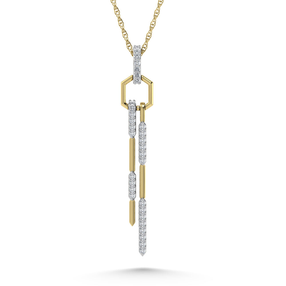 1/5 ct. 14K white gold diamond. Two. Fashion pendant