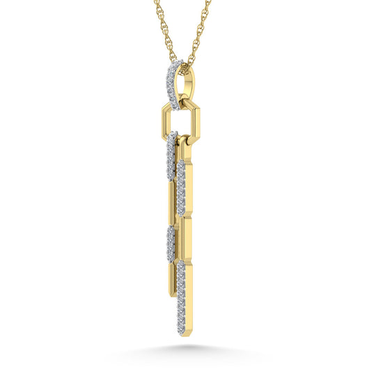 1/5 ct. 14K white gold diamond. Two. Fashion pendant