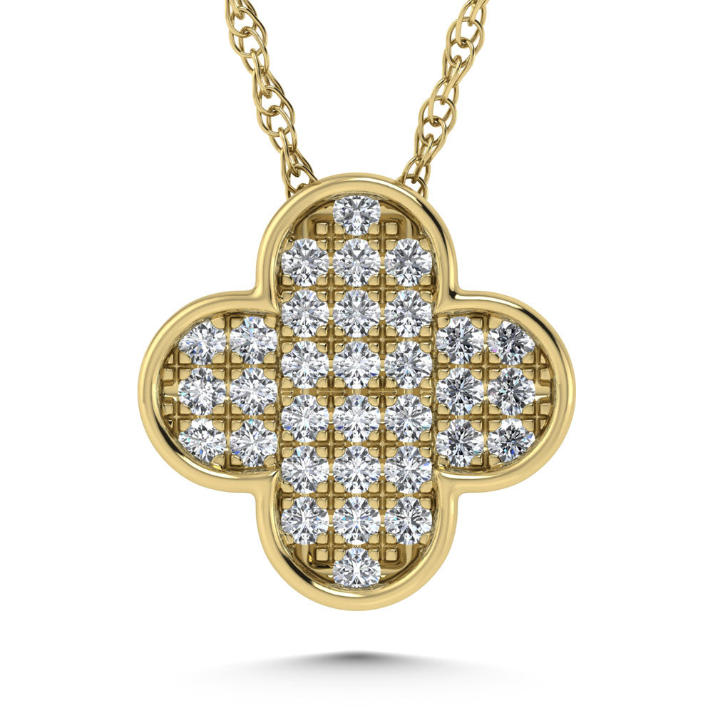 1/20 ct. 14K White Gold Diamond Two-Tone Fashion Pendant