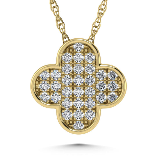 1/20 ct. 14K White Gold Diamond Two-Tone Fashion Pendant