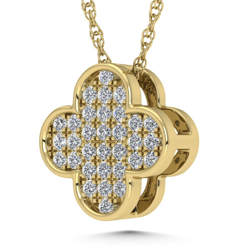 1/20 ct. 14K White Gold Diamond Two-Tone Fashion Pendant