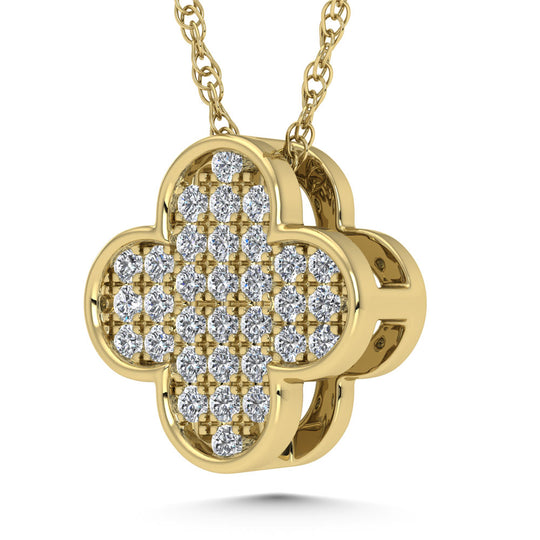 1/20 ct. 14K White Gold Diamond Two-Tone Fashion Pendant