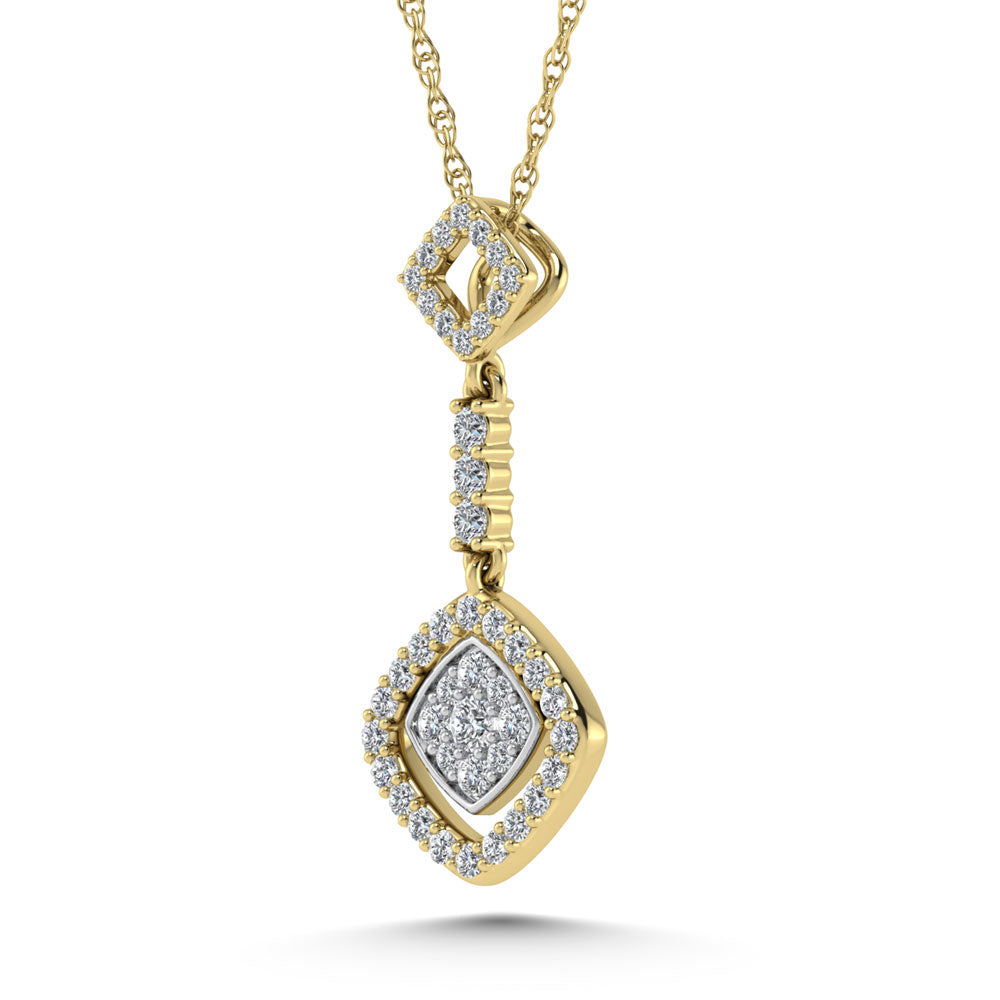 1/4 ct. 14K white gold diamond. Two. Fashion pendant