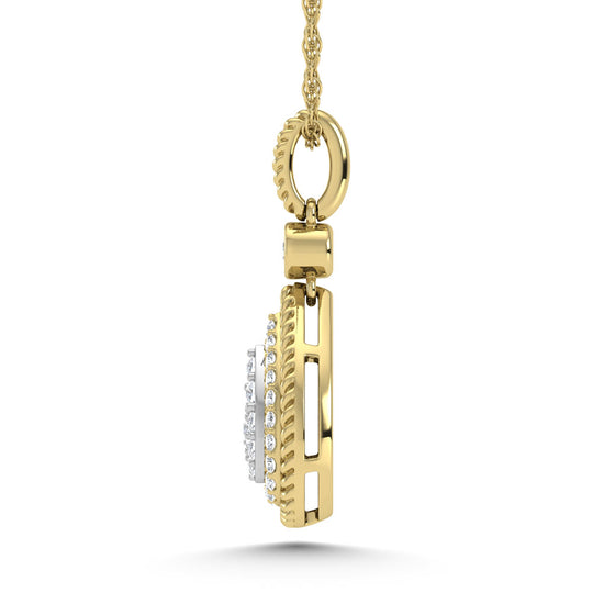 1/3 ct. 14-carat two-tone diamond. Fashion pendant