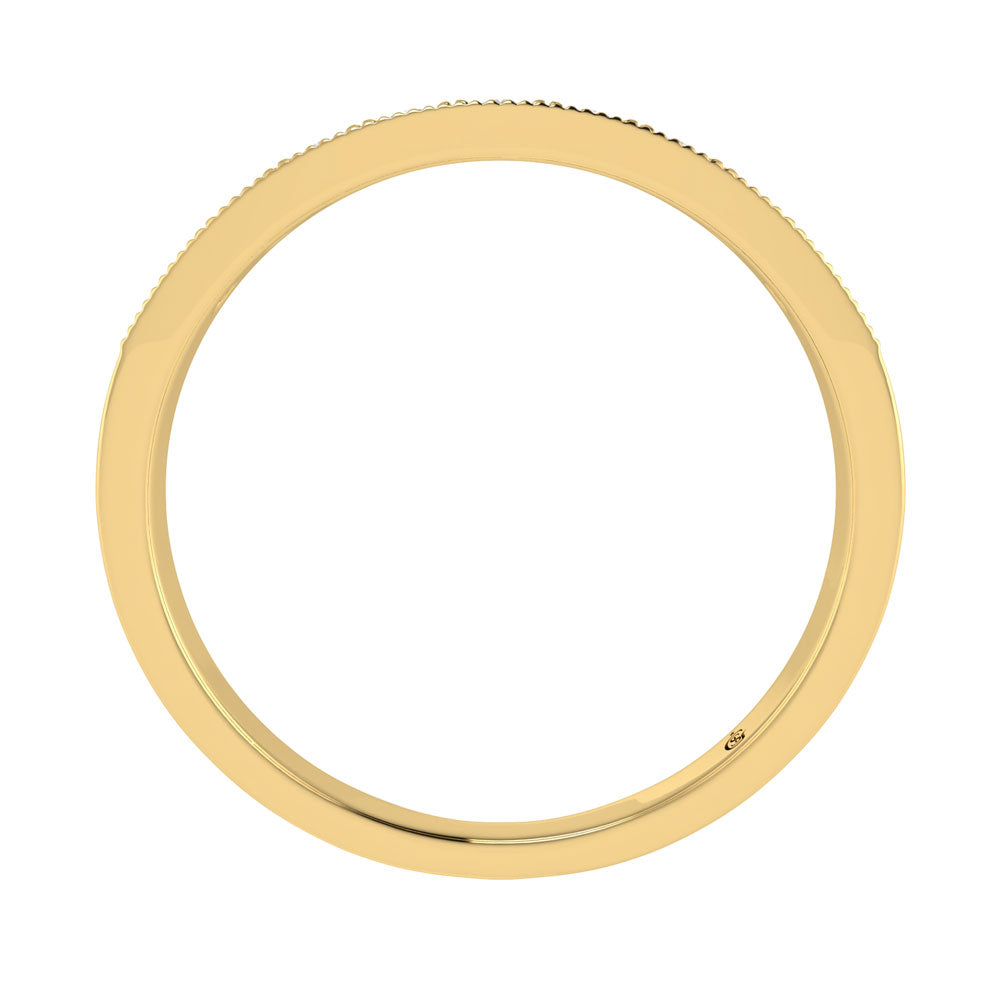 Diamante de oro amarillo de 14 quilates de 1/4 qt. Dos. Banda de m√°quina para hombre