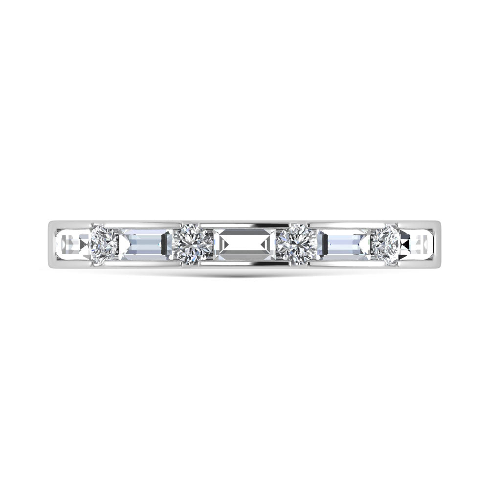 1/2 ct. 14K white gold diamond. Two. Men's machine band