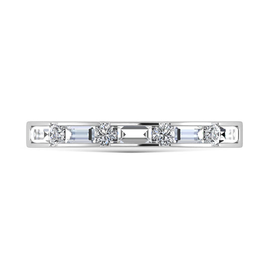1/2 ct. 14K white gold diamond. Two. Men's machine band