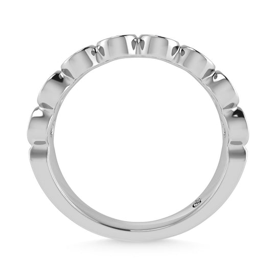 Diamante de oro blanco de 14 quilates de 1 quilate. Dos. Banda de m√°quina para hombre