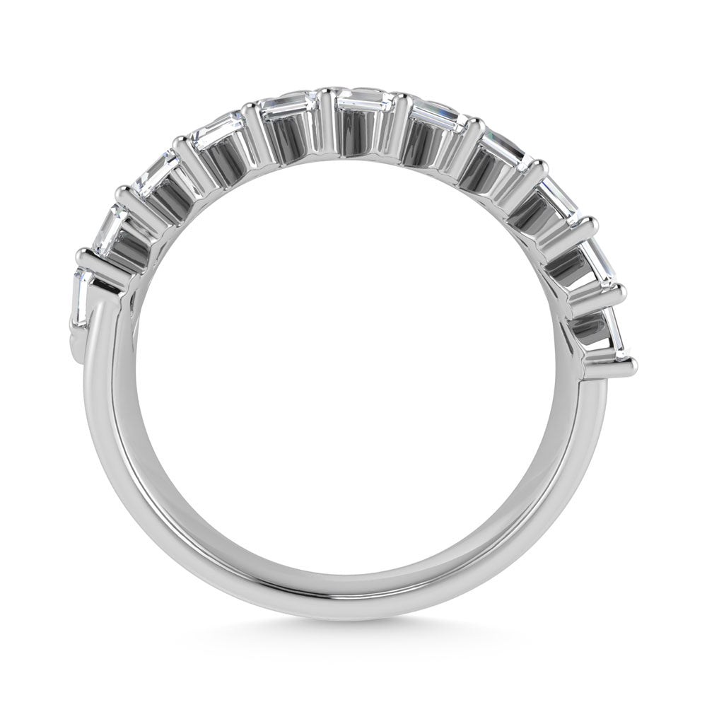 Diamante de oro blanco de 14 quilates de 1/3 qt. Dos. Banda de m√°quina para hombre