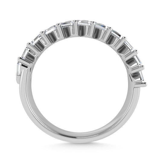 Diamante de oro blanco de 14 quilates de 1/3 qt. Dos. Banda de m√°quina para hombre