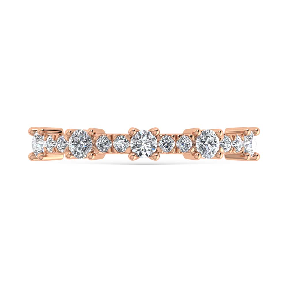 1/2ct 14K Rose Gold Diamond Two. Stackable band