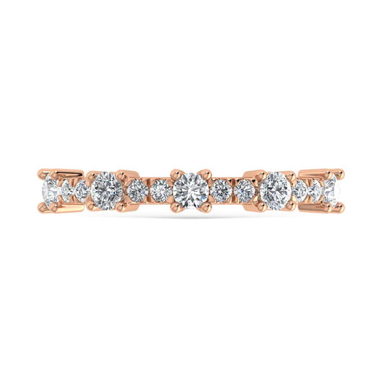 1/2ct 14K Rose Gold Diamond Two. Stackable band