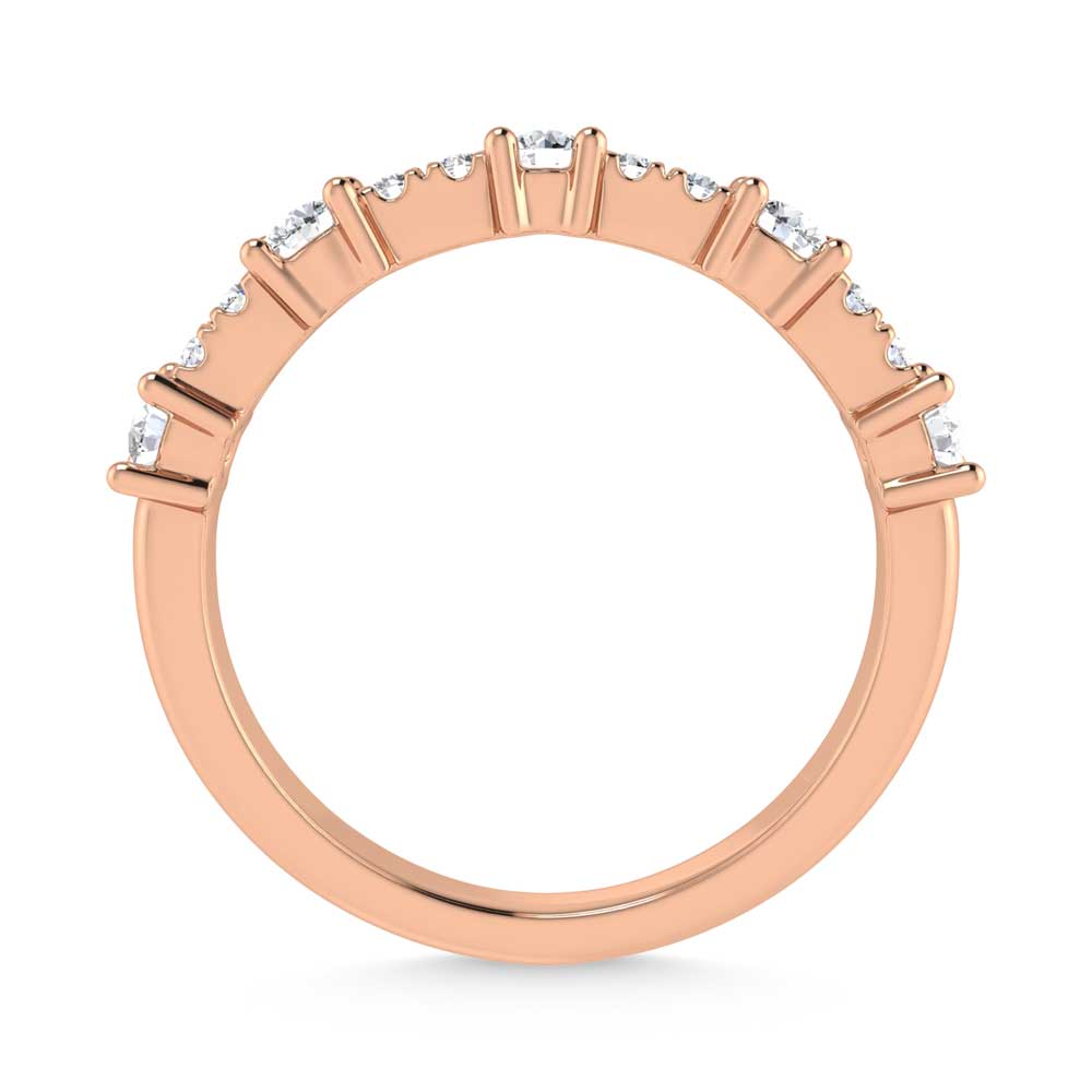 1/2ct 14K Rose Gold Diamond Two. Stackable band