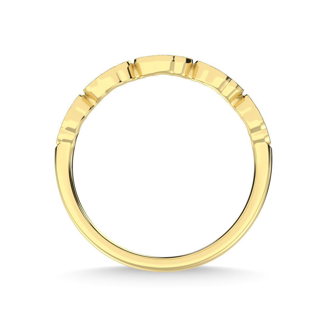 Diamante de oro amarillo de 14 quilates de 1/5 quilates total. Banda apilable