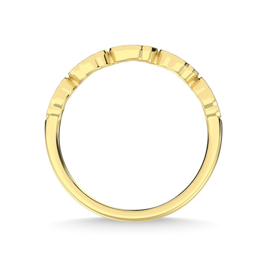 Diamante de oro amarillo de 14 quilates de 1/5 quilates total. Banda apilable