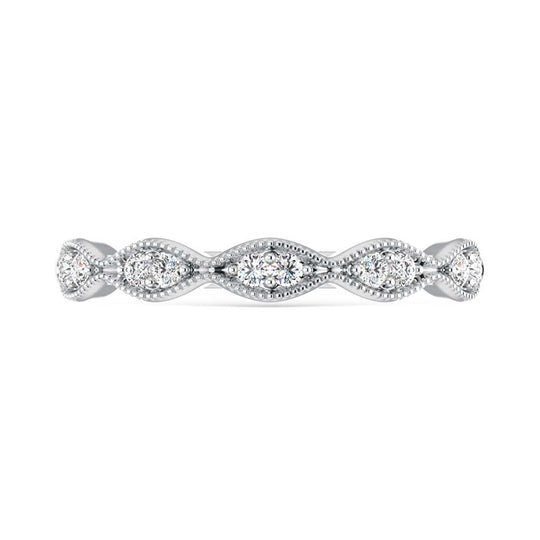 1/6 ct. 14K white gold diamond. Two. Stackable band