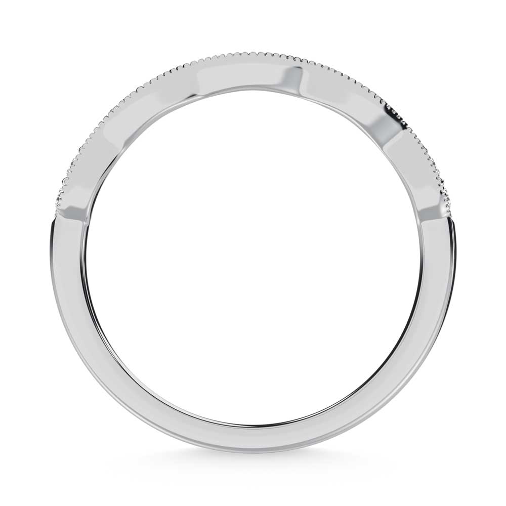 1/6 ct. 14K white gold diamond. Two. Stackable band