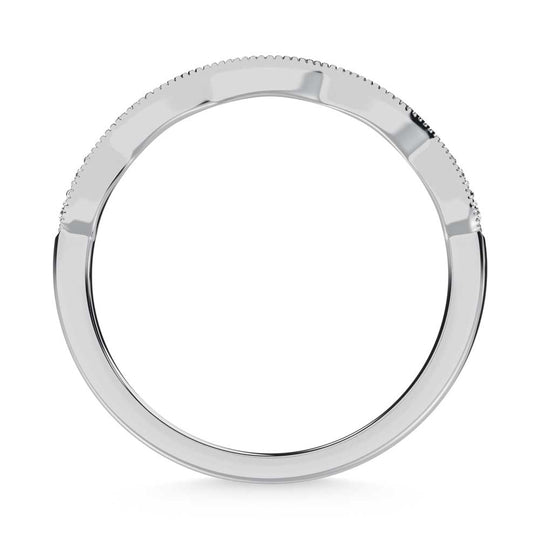1/6 ct. 14K white gold diamond. Two. Stackable band