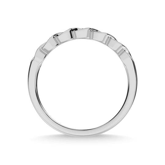 14K White Gold Diamond 1/20 ct tw. Stackable band