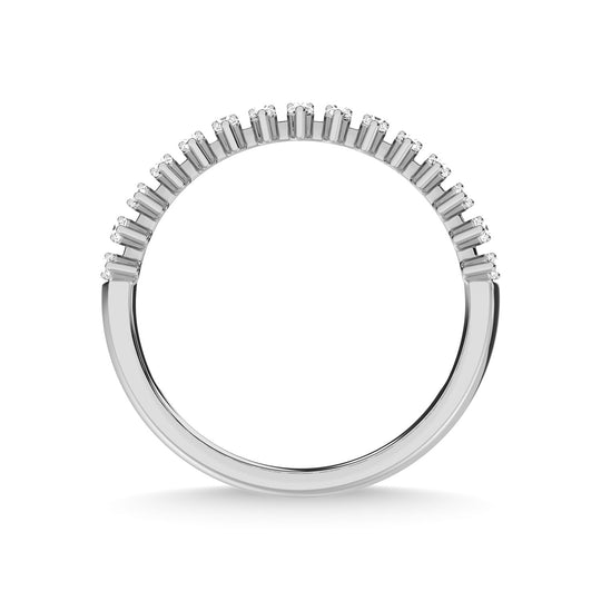 Diamante de oro blanco de 14 quilates de 1/2 qt. total Anillo de aniversario