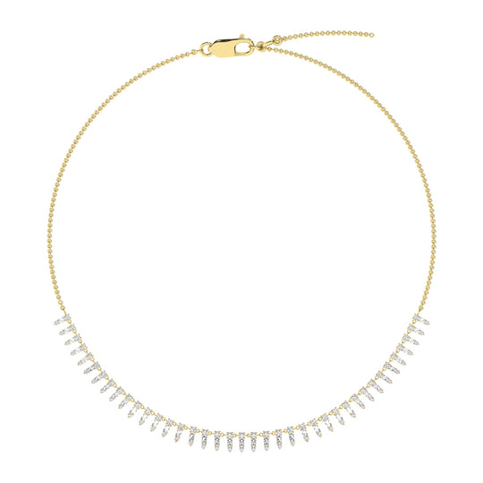 14K yellow gold 1 1/2 carat total diamond fashion necklace