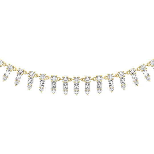 14K yellow gold 1 1/2 carat total diamond fashion necklace