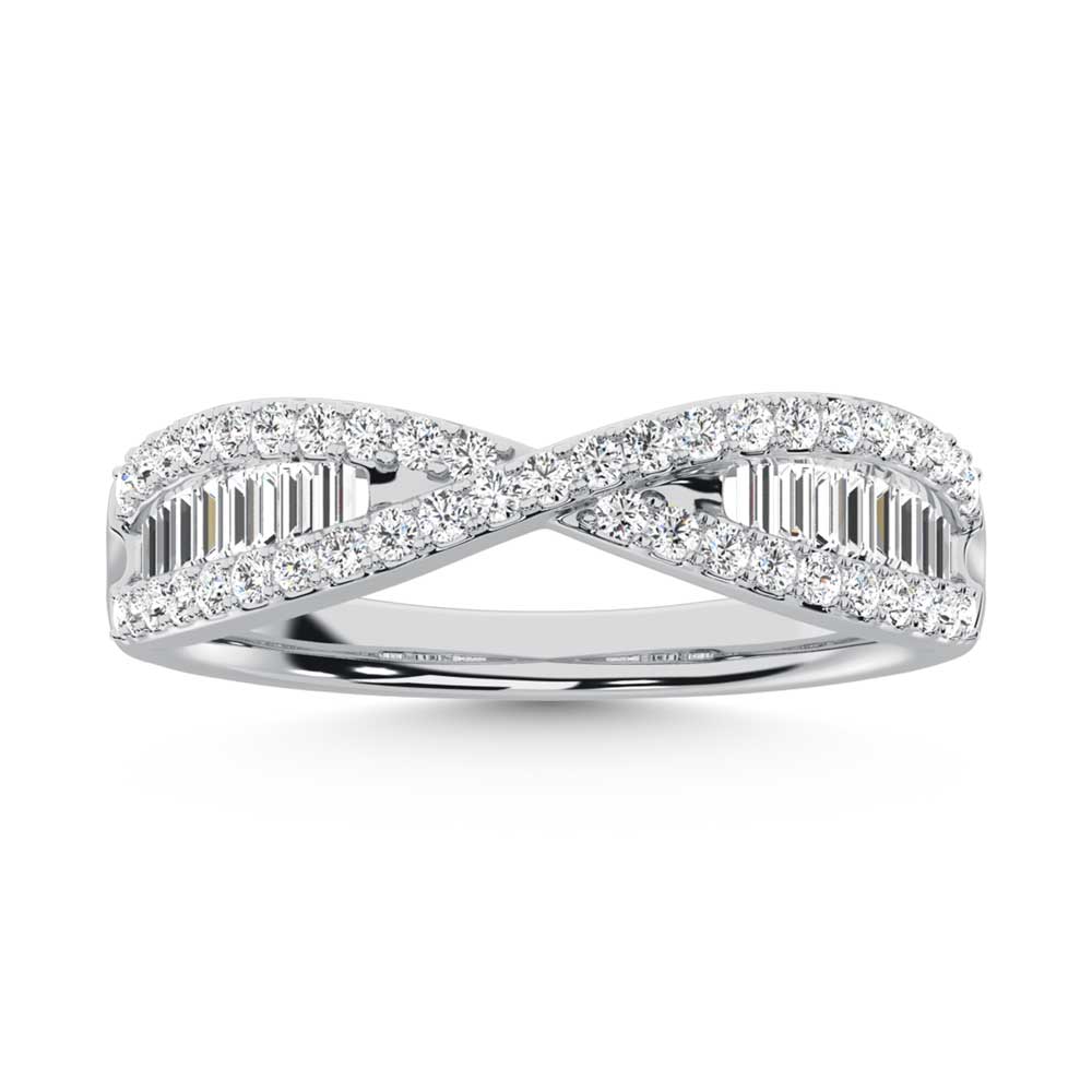 1/2 ct. total 14K white gold diamond fashion band