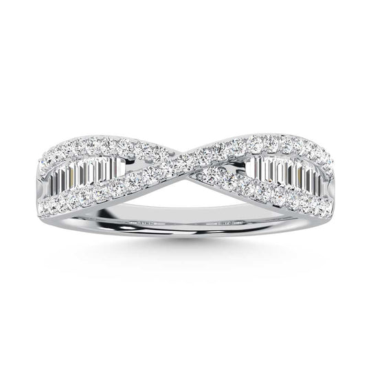 1/2 ct. total 14K white gold diamond fashion band