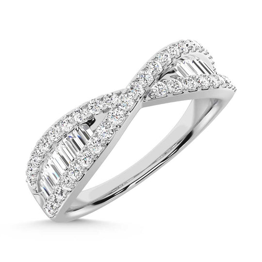 1/2 ct. total 14K white gold diamond fashion band
