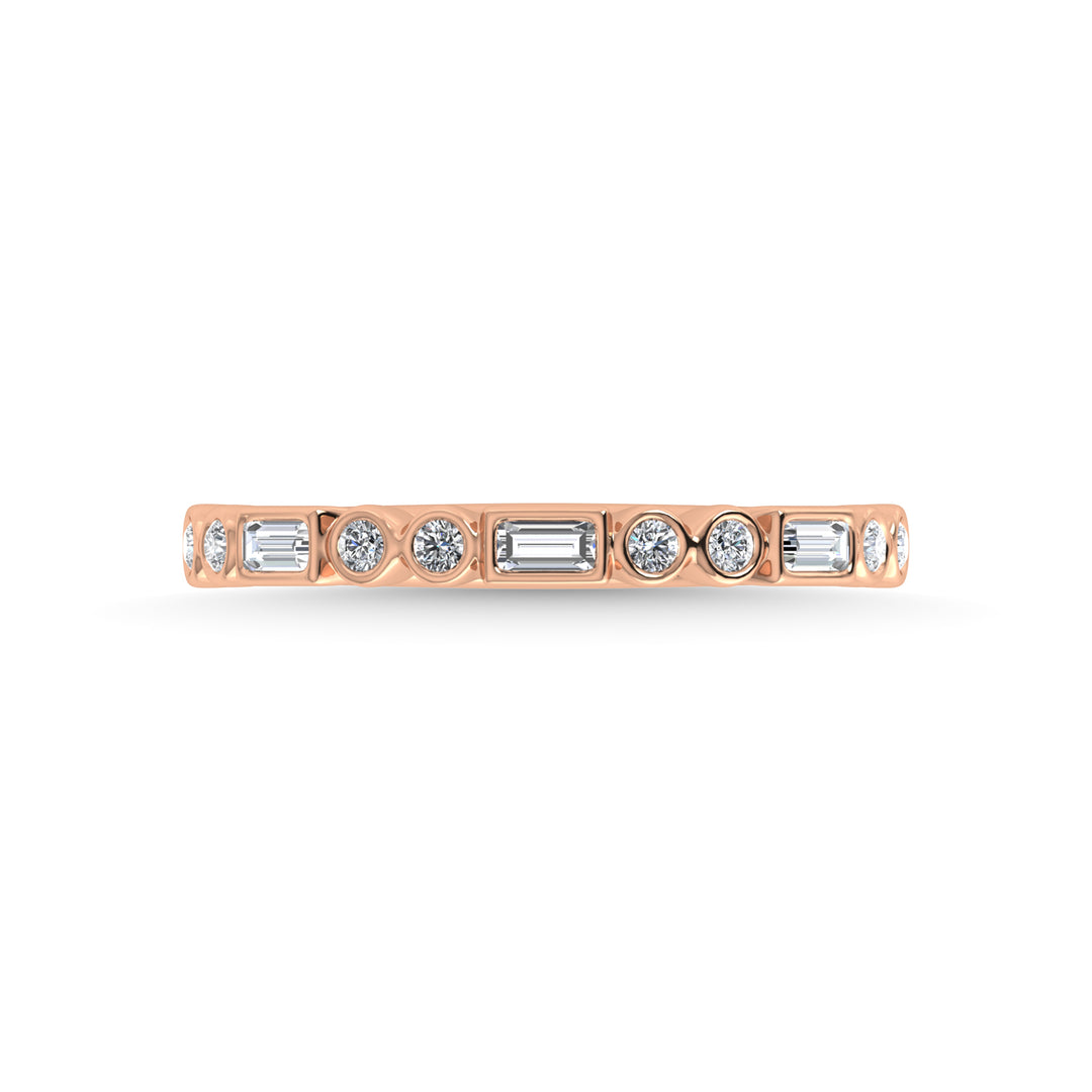 1/4 ct. 14k rose gold diamond. total stackable band