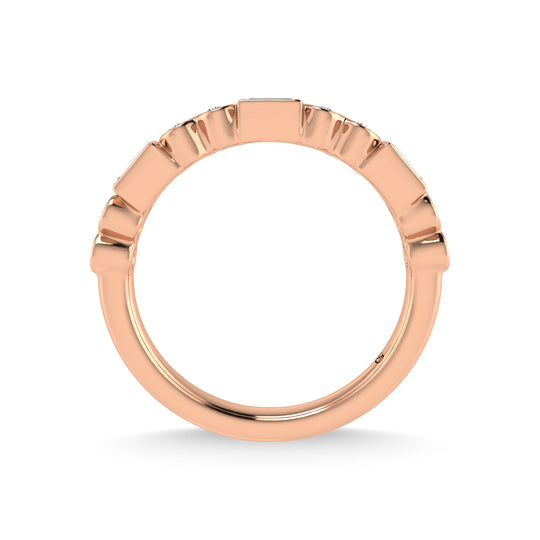 1/4 ct. 14k rose gold diamond. total stackable band