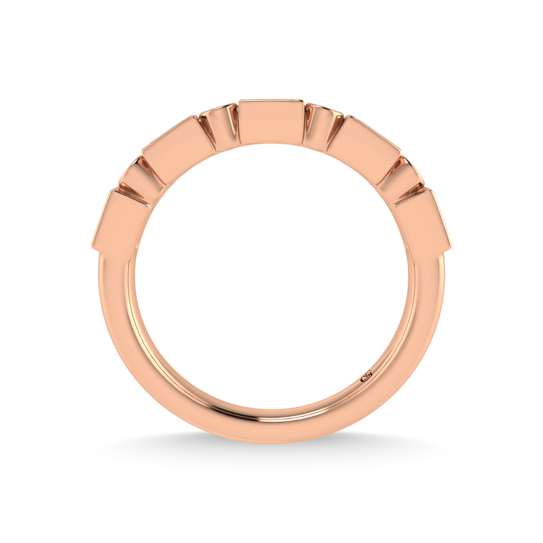 Diamante en oro rosa de 14 quilates de 1/4 qt. total Banda apilable