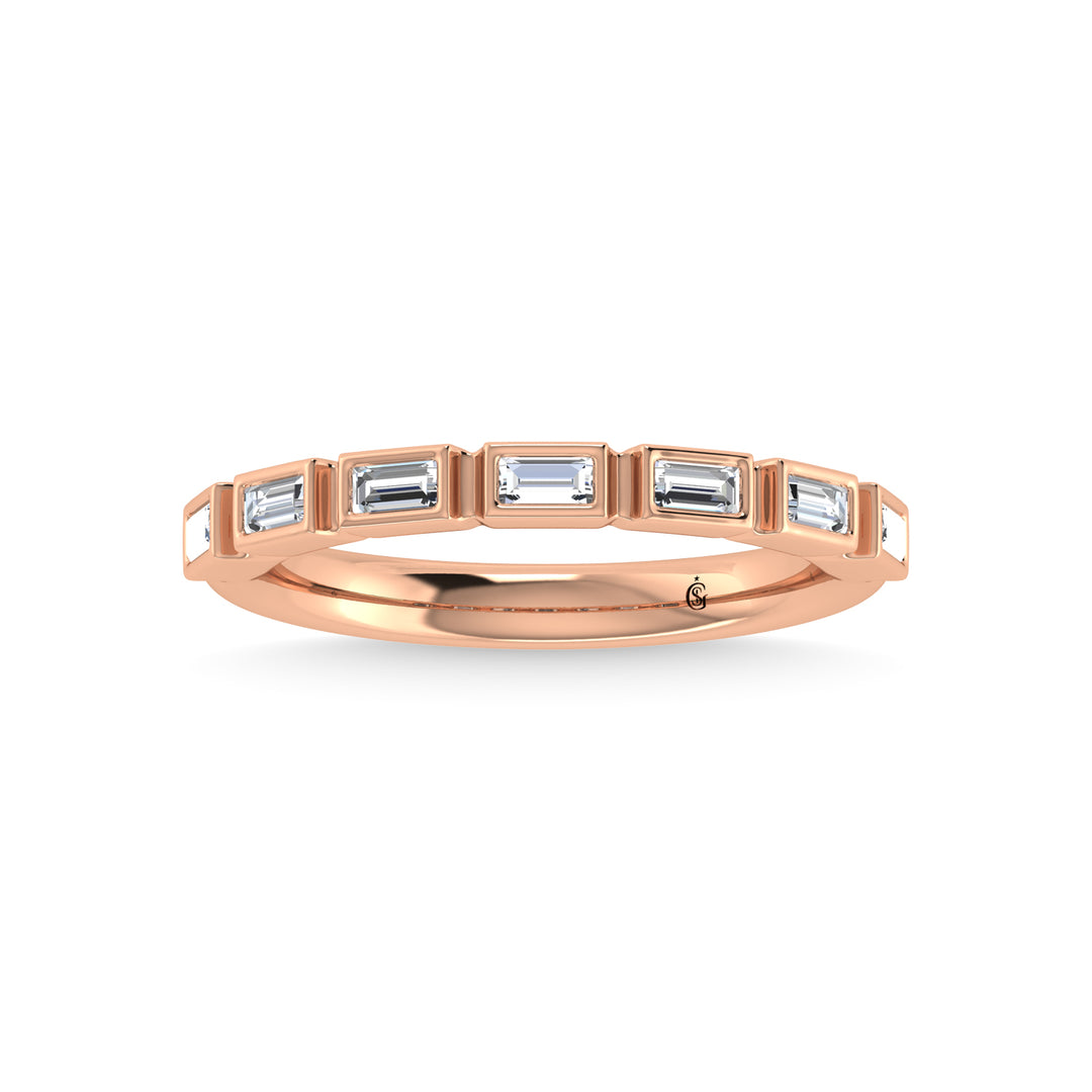 1/4 ct. 14k rose gold diamond. total stackable band