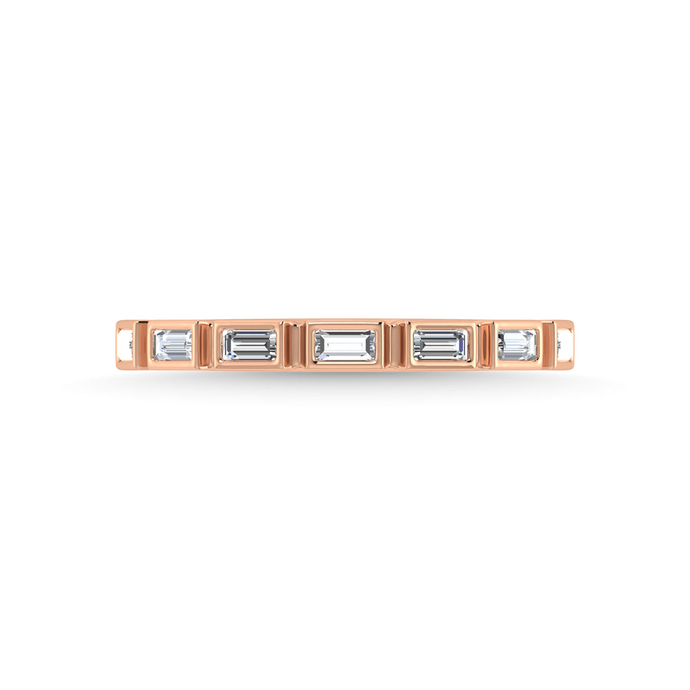 1/4 ct. 14k rose gold diamond. total stackable band