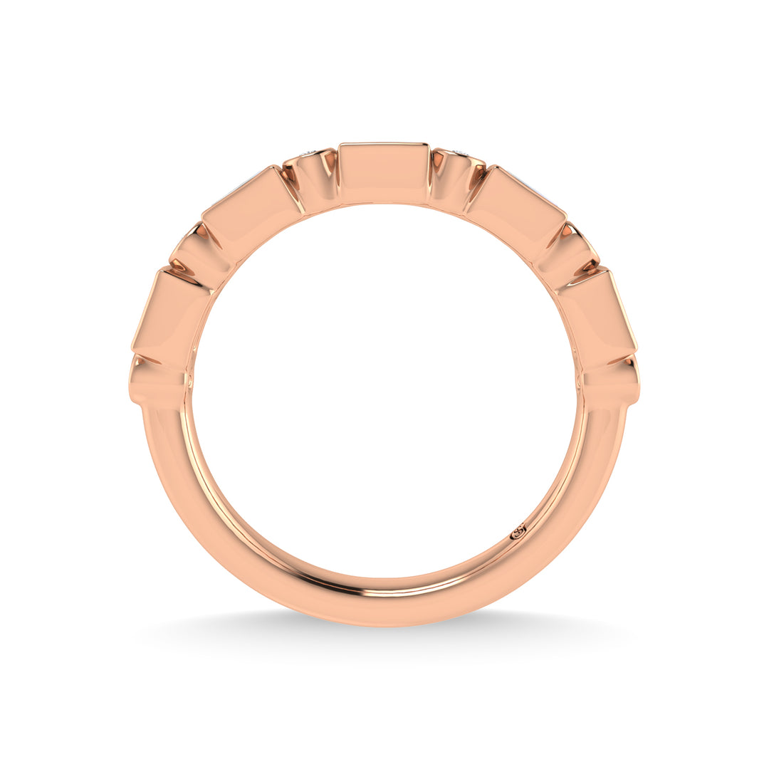 1/4 ct. 14k rose gold diamond. total stackable band
