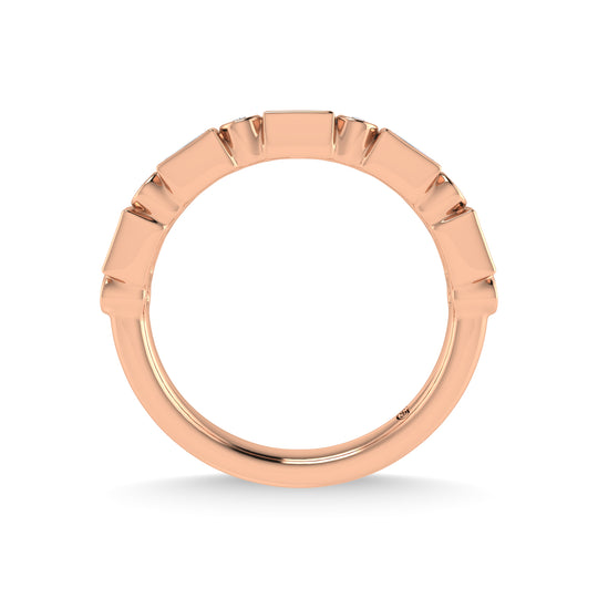 1/4 ct. 14k rose gold diamond. total stackable band