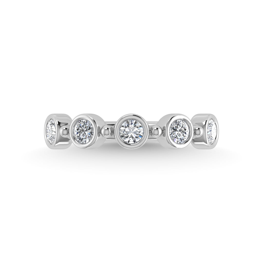 Diamante de oro blanco de 14 quilates de 1/2 qt. total Banda apilable