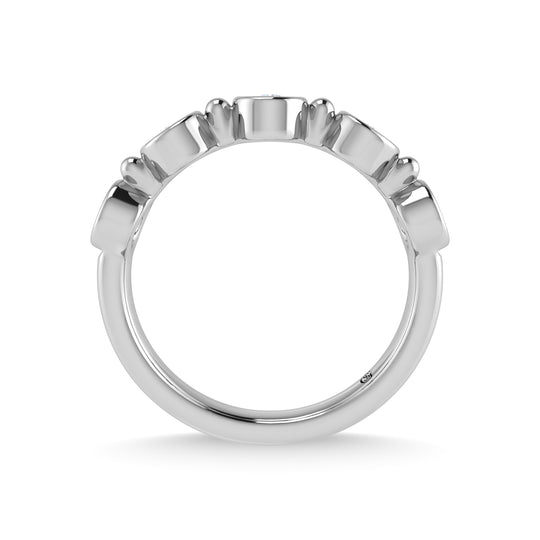 Diamante de oro blanco de 14 quilates de 1/2 qt. total Banda apilable