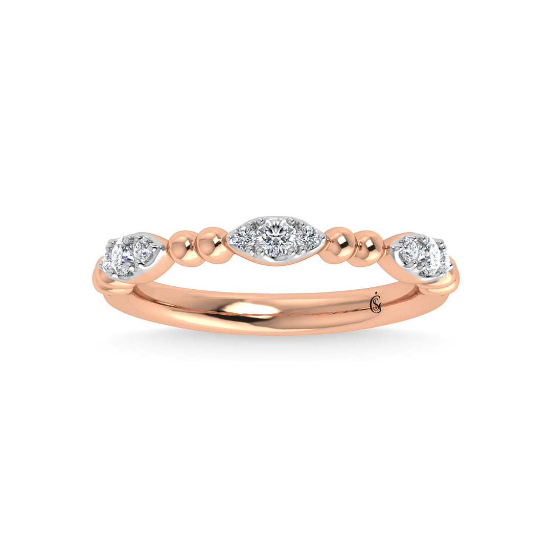 1/5ct 14K Rose Gold Diamond total. Stackable band