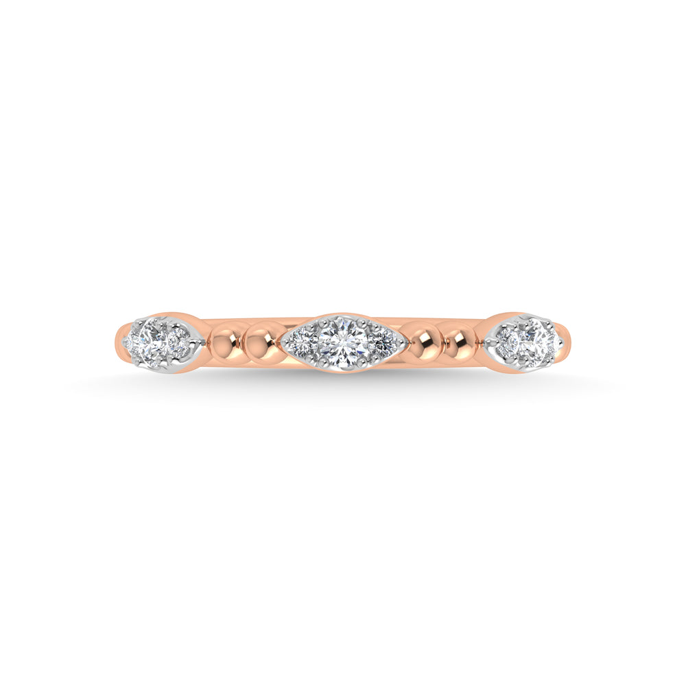 1/5ct 14K Rose Gold Diamond total. Stackable band