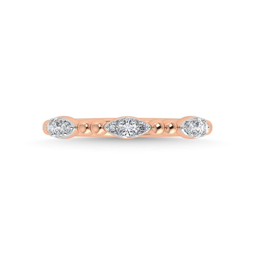 1/5ct 14K Rose Gold Diamond total. Stackable band