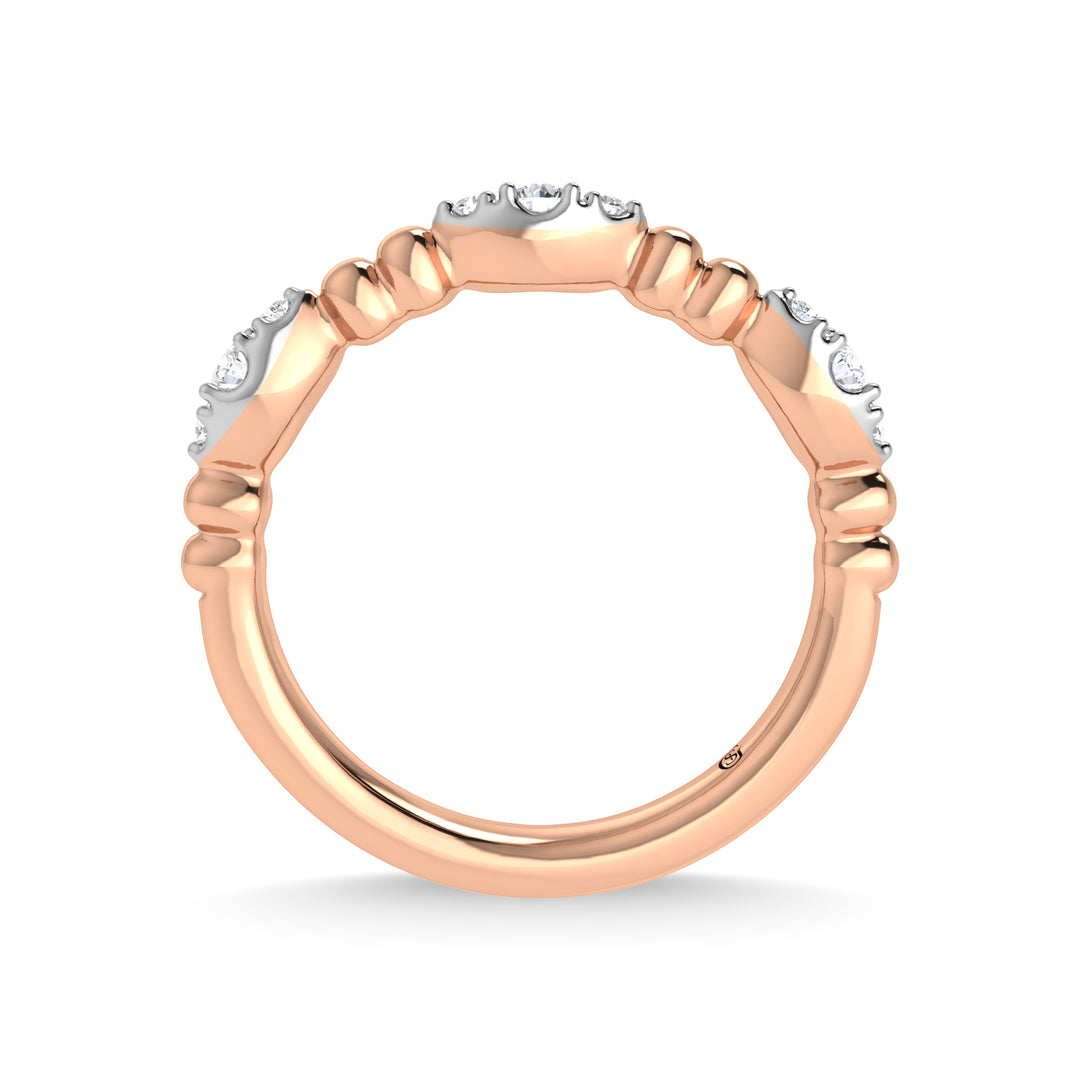 1/5ct 14K Rose Gold Diamond total. Stackable band