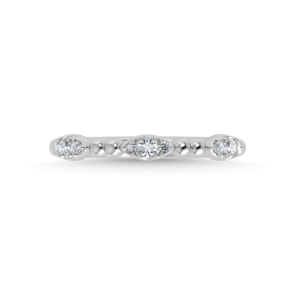 14K White Gold Diamond 1/5 ct tw. Stackable band