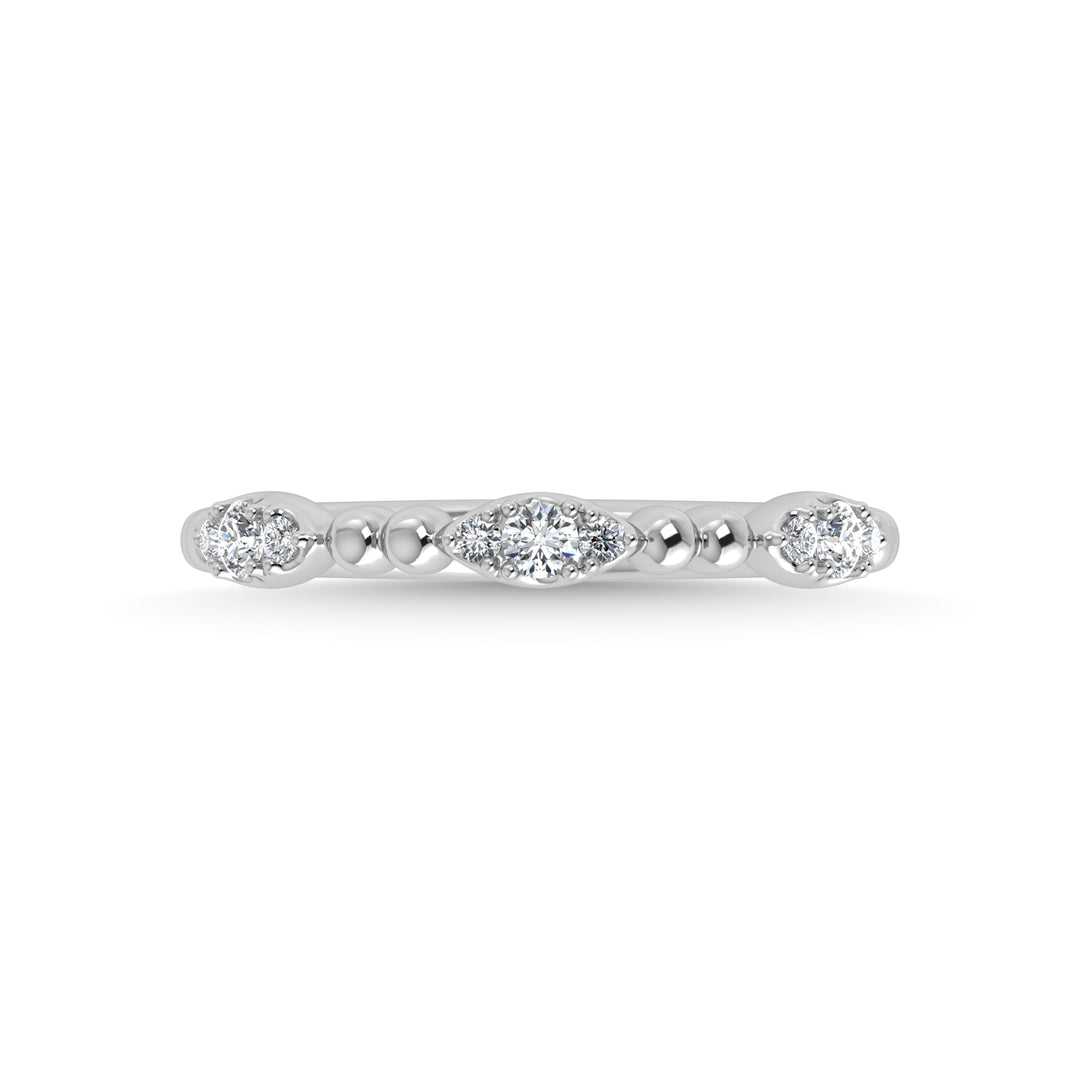 14K White Gold Diamond 1/5 ct tw. Stackable band
